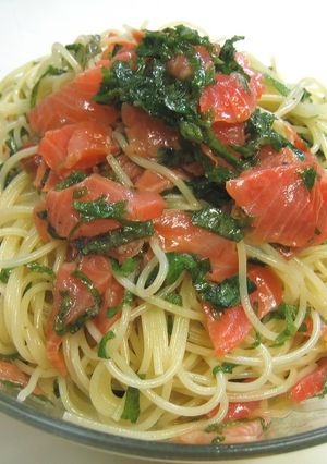 爽やか♪スモークサーモンと大葉のパスタ-レシピのメイン写真