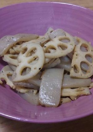 蓮根とこんにゃくの炒め物-レシピのメイン写真