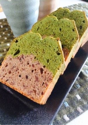 敬老の日に〜抹茶と小豆の和パウンドケーキ-レシピのメイン写真