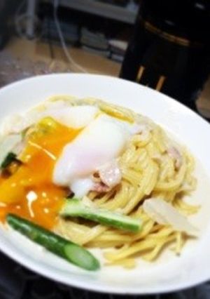 簡単！！アスパラベーコンクリームパスタ-レシピのメイン写真