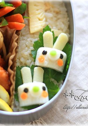 キャラ弁☆簡単☆ちくわでうさぎ-レシピのメイン写真