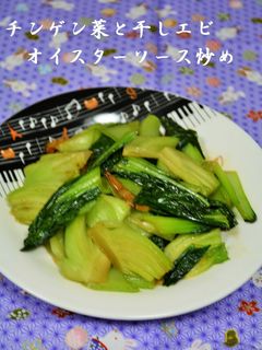 チンゲン菜と干しエビオイスターソース炒め-レシピのメイン写真