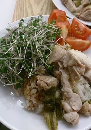 みかりんこのにんにく海南チキンライス-レシピのメイン写真