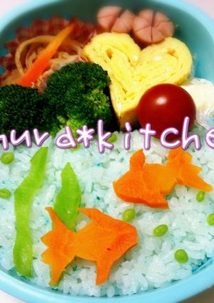 夏のキャラ弁❈金魚-レシピのメイン写真