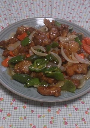お嬢様高校の甘酢あん酢豚訂正版-レシピのメイン写真