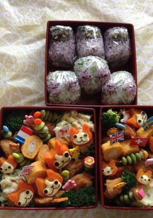 妖怪ウォッチで運動会♪キャラ弁-レシピのメイン写真