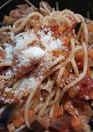 ケチャップとハチミツの野菜ソースパスタ♪-レシピのメイン写真