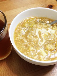 余ったご飯で激ウマ!白菜のおじや✨-レシピのメイン写真