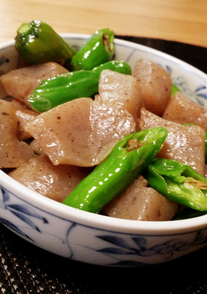 ししとうと蒟蒻の中華炒め-レシピのメイン写真