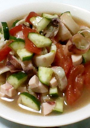 ちょい和風のいかトマト冷麺-レシピのメイン写真