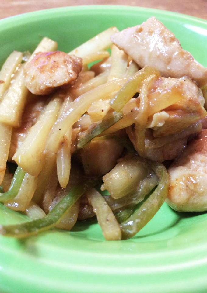 うどと鶏ささみの炒め物-レシピのメイン写真
