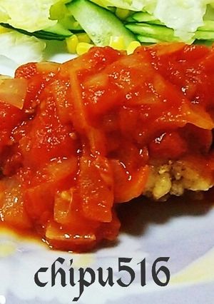 20分簡単　うま！たらのトマトソースかけ-レシピのメイン写真