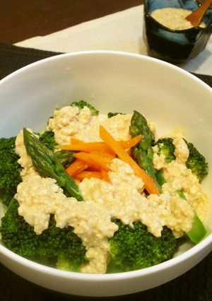 アスパラとブロッコリーのサラダ✿豆腐ドレ-レシピのメイン写真