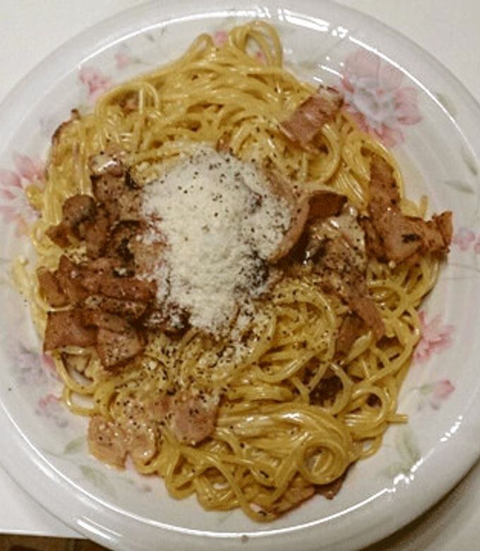 高カロリーだけど美味しい濃厚カルボナーラ-レシピのメイン写真