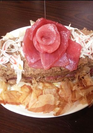 餌ベース！猫のためのお誕生日ケーキ✩-レシピのメイン写真