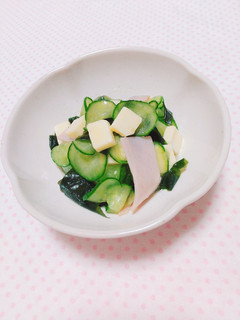 胡瓜とハムの酢の物♡チーズ入り❀-レシピのメイン写真