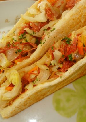 ＊コンビーフdeホットサンド＊-レシピのメイン写真
