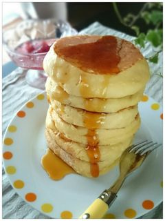 HM豆腐YGの☆簡単ふわふわホットケーキ-レシピのメイン写真