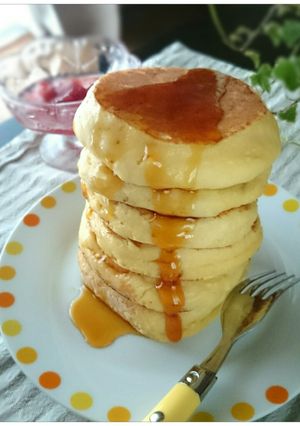 HM豆腐YGの☆簡単ふわふわホットケーキ-レシピのメイン写真