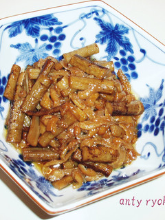 ご飯が止まらない!ゴボウと鶏皮の旨煮-レシピのメイン写真