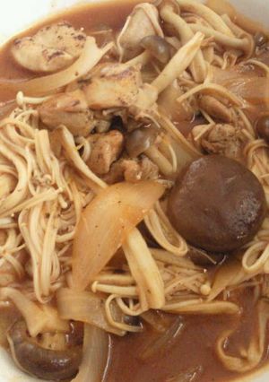 鶏肉ときのこのケチャップ炒め煮-レシピのメイン写真