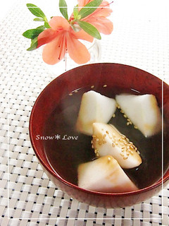 お湯を注いで☆塩昆布と山葵のお吸い物-レシピのメイン写真