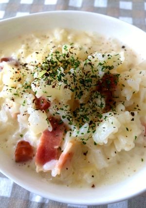 簡単！ベーコンのチーズミルクリゾット-レシピのメイン写真