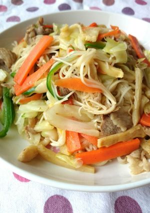 簡単ランチ☆ごま油香るそうめんチャンプル-レシピのメイン写真