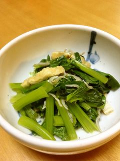 簡単ちりめんじゃこと小松菜の煮浸し-レシピのメイン写真