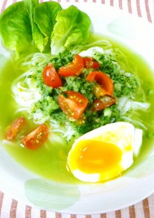 きゅうり一本入りグリーン冷麺♪-レシピのメイン写真
