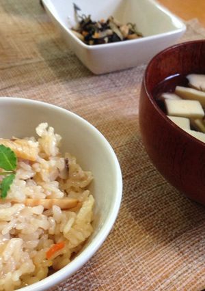 圧力鍋をつかった炊き込みご飯-レシピのメイン写真
