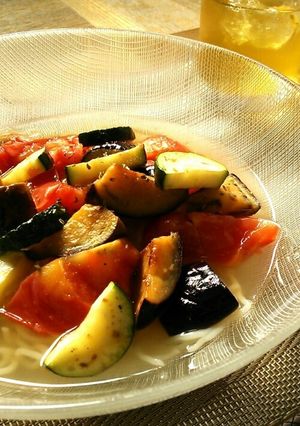 夏野菜でパパッと冷麺-レシピのメイン写真
