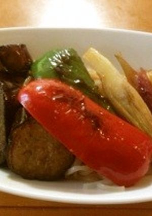 冷麺の夏野菜焼き浸し載せ-レシピのメイン写真