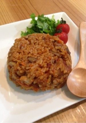 冷凍ご飯deチキンライス&おっぱいオム♡-レシピのメイン写真
