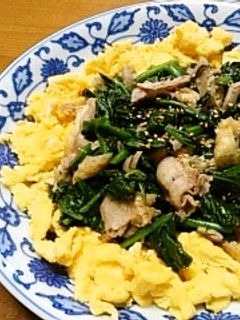美味しい~♪ほうれん草と豚肉と卵の炒め物-レシピのメイン写真