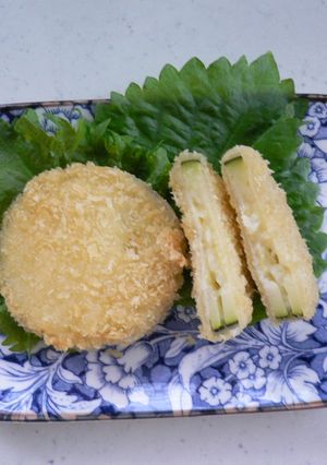 ズッキーニのチーズはさみフライ-レシピのメイン写真