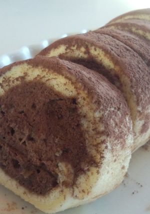 チョコバナナプレミアムロールケーキ-レシピのメイン写真