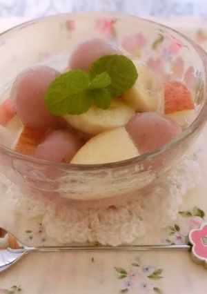 ♡爽やかしゅわしゅわサイダーいちご白玉♡-レシピのメイン写真
