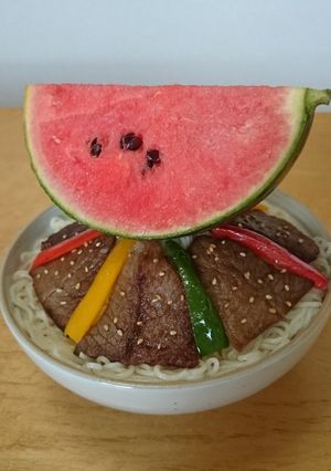 給料日後の韓国冷麺-レシピのメイン写真
