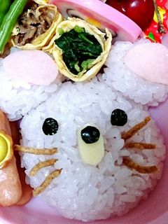 ネズミさん弁当-レシピのメイン写真