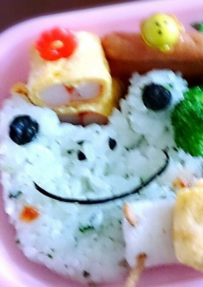 雨の日カエル弁当-レシピのメイン写真