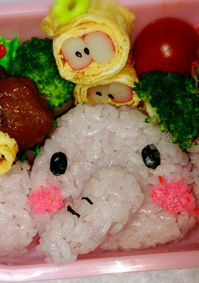 ぞうさん弁当-レシピのメイン写真