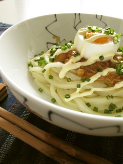 なめたけマヨうどん-レシピのメイン写真