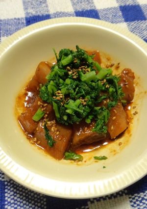 マグロと春菊の韓国風-レシピのメイン写真