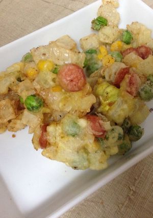 お豆さんのかき揚げ お子ちゃま風♪-レシピのメイン写真