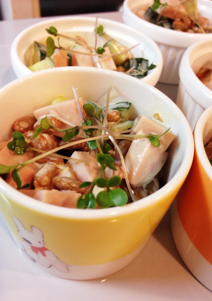 納豆ときゅうりと魚肉ソーセージのマヨ和え-レシピのメイン写真