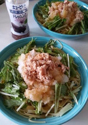 ツナと大根おろしの手抜き冷製パスタ♪-レシピのメイン写真