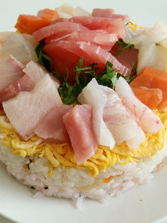 海鮮ちらし寿司ケーキ-レシピのメイン写真