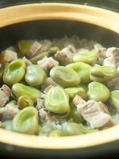 そらまめと豚肉の炊きこみごはん-レシピのメイン写真