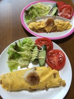 混ぜて焼くだけ♫納豆オムレツ-レシピのメイン写真